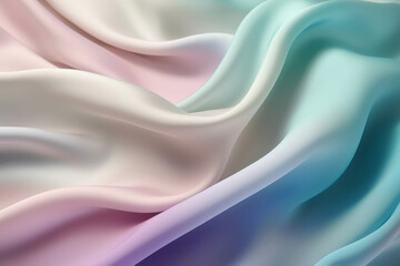 Obraz premium waves of silk fabric, Generative AI