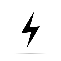 Lightning icon vector in flat style. Thunder bolt concept