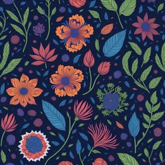 Möbelaufkleber seamless pattern with flowers © Markus