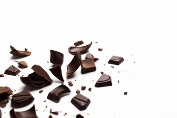 Generative ai. Bar of dark chocolate broken into pieces