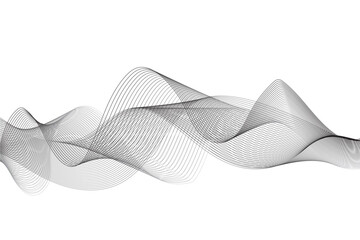 Abstract frequency sound wave, twisted curve lines with blend effect. Abstract business wave curve lines background.