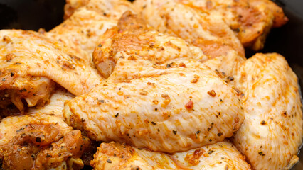 Chicken legs marinated in seasoning