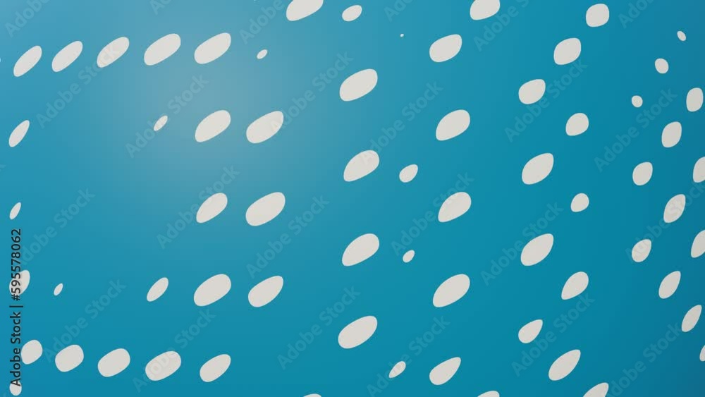 Poster abstract blue background with round shapes animation