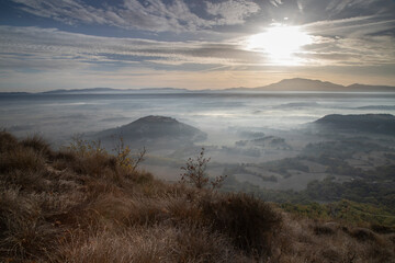 Amazing mountain landscape in Muntanyola in Catalonia