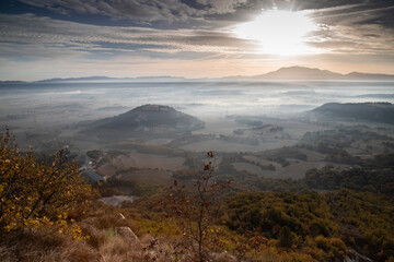 Amazing mountain landscape in Muntanyola in Catalonia