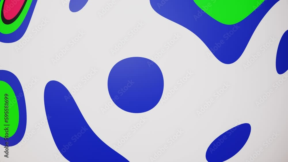 Poster abstract colorful background with geometric round shapes animation