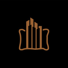 Hotel pillow decoration interior design logo