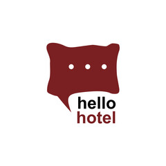 Hotel pillow decoration interior design logo