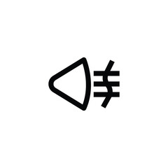 fog lamp indicator icon, sign symbol vector illustration on white background