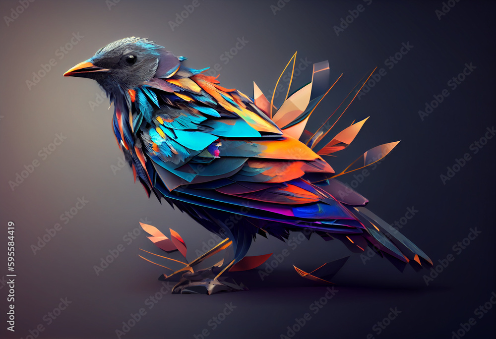 Poster bird on a branch