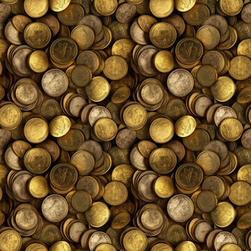 Seamless coin pattern, coind, endless pattern