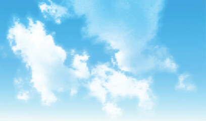 Background with clouds on blue sky. Blue Sky vector