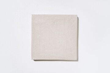 Flat lay minimal product presentation mockup layout made with stone square shape top view
