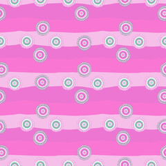 Abstract chamomile flower seamless pattern. Creative floral endless background.