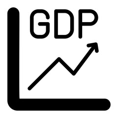 gross domestic product glyph icon