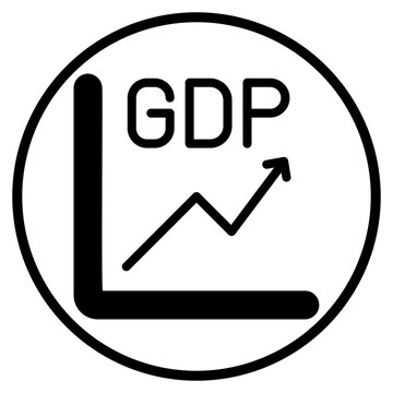 gross domestic product glyph icon