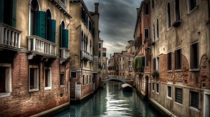 Fototapeta na wymiar Romantic Gondola Ride in Venedig, ai generated