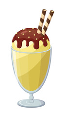 Vector ice cream isolated on white background