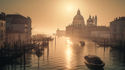 Fototapeta na wymiar Romantic Gondola Ride in Venedig, ai generated