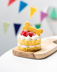 dog birthday cup cake, dog treats