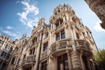 Obraz premium stunning view of historic building, with intricate details and architectural styles on full display, created with generative ai