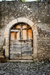 old door in wall