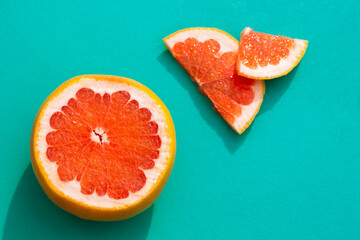Freshly harvested grapefruit