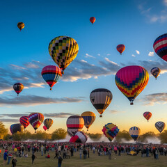 Obraz premium Heißluftballon Festival