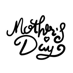 Fototapeta na wymiar Happy Mother's Day Calligraphy