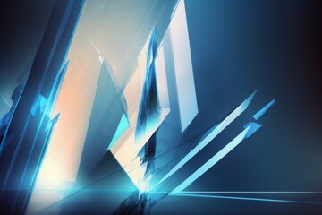 abstract blue crystal background with rays