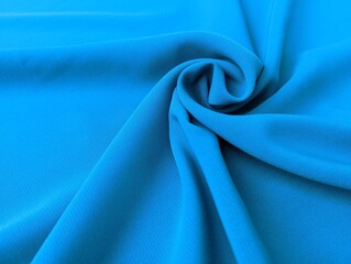 blue color chiffon fabric texture seamless with beautiful closeup detail fabric. Luxury chiffon textile pattern with soft and delicate material.