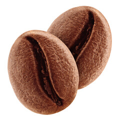coffee bean isolated on white background, clipping path, full depth of field