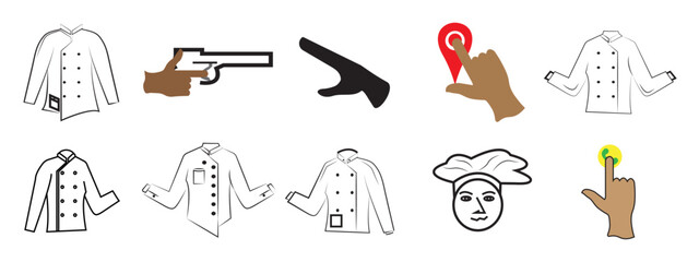 chef clothes icon design template vector