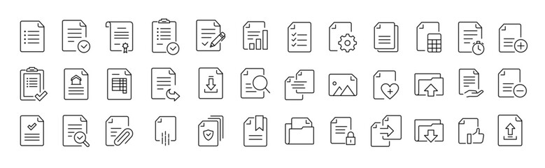 Full collection files icons - obrazy, fototapety, plakaty