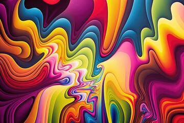 AI generated сolor in motion artistic abstraction wallpaper concept of liquid paint pattern
