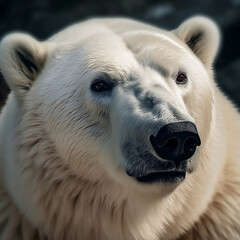 Obraz na płótnie Canvas Polar bear closeup face. Generative AI. #4