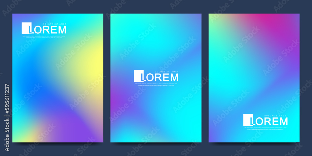 Poster fluid gradient minimal poster layout template. modern cover design. abstract flyer with colorful liq