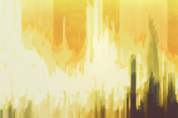 Artistic painting of sky scrapers Abstract style  - obrazy, fototapety, plakaty