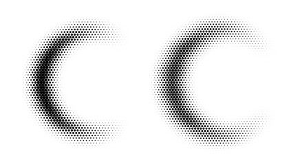 Crescent Moon Halftone Dots Gradient Vector Illustration © octopusaga