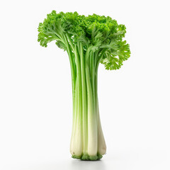 Celery on white background. Generative AI.