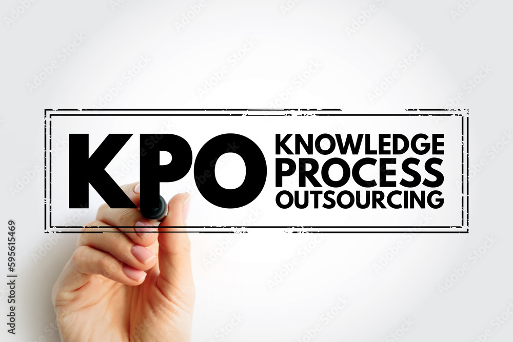 Poster kpo knowledge process outsourcing - information-related business activities and integral part of a c