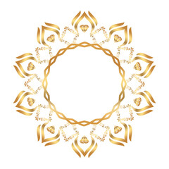 golden Frame circle Logo vintega and luxury_01