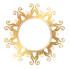 golden Frame circle Logo vintega and luxury_02