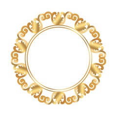 golden Frame circle Logo vintega and luxury_03