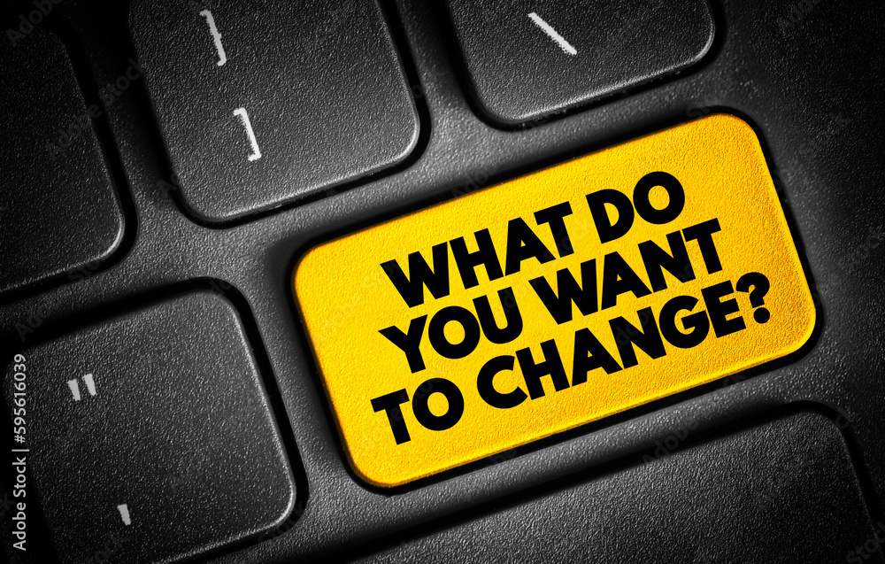 Poster what do you want to change question text button on keyboard, concept background