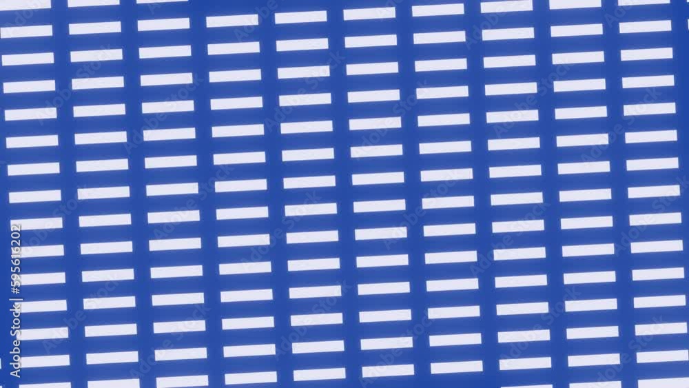 Aufkleber Seamless loop animation of white rectangle shapes on blue background rotate 360 degrees. Abstract background pattern design. geometric shapes transition motion. 