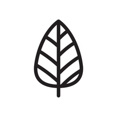 Leaf vector line icon. Leaf flat sign design. Leaf symbol isolated pictogram. UX UI icon of leave. Linear icon outline symbol