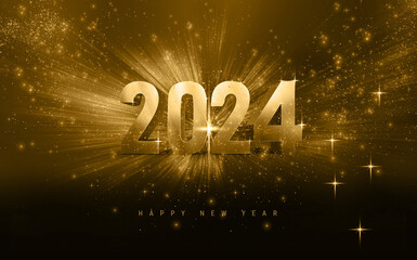 Golden happy celebration christmas and new year eve 2024. New Years Eve 2023 2024