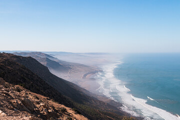 View of the Moroccan Ocean Coastline, near Imsouane