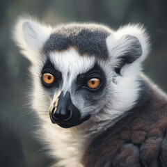 Obraz premium Preciosa imagen de vivos colores de tus compañeros mas fieles, los animales, disfruta de ella y de su tierna mirada